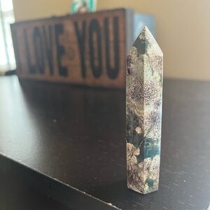 Rhyolite Green Flower Jasper | Sakura Jasper Tower |Cherry Blossom Jasper